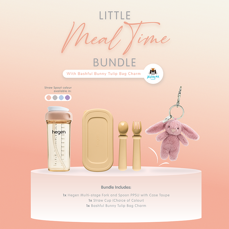 Hegen Little Mealtime Bundle with Bashful Bunny Tulip Bag Charm