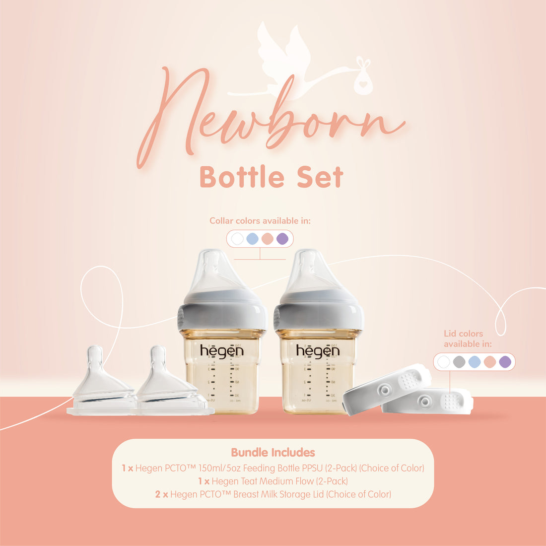 Hegen Newborn Bottle Set