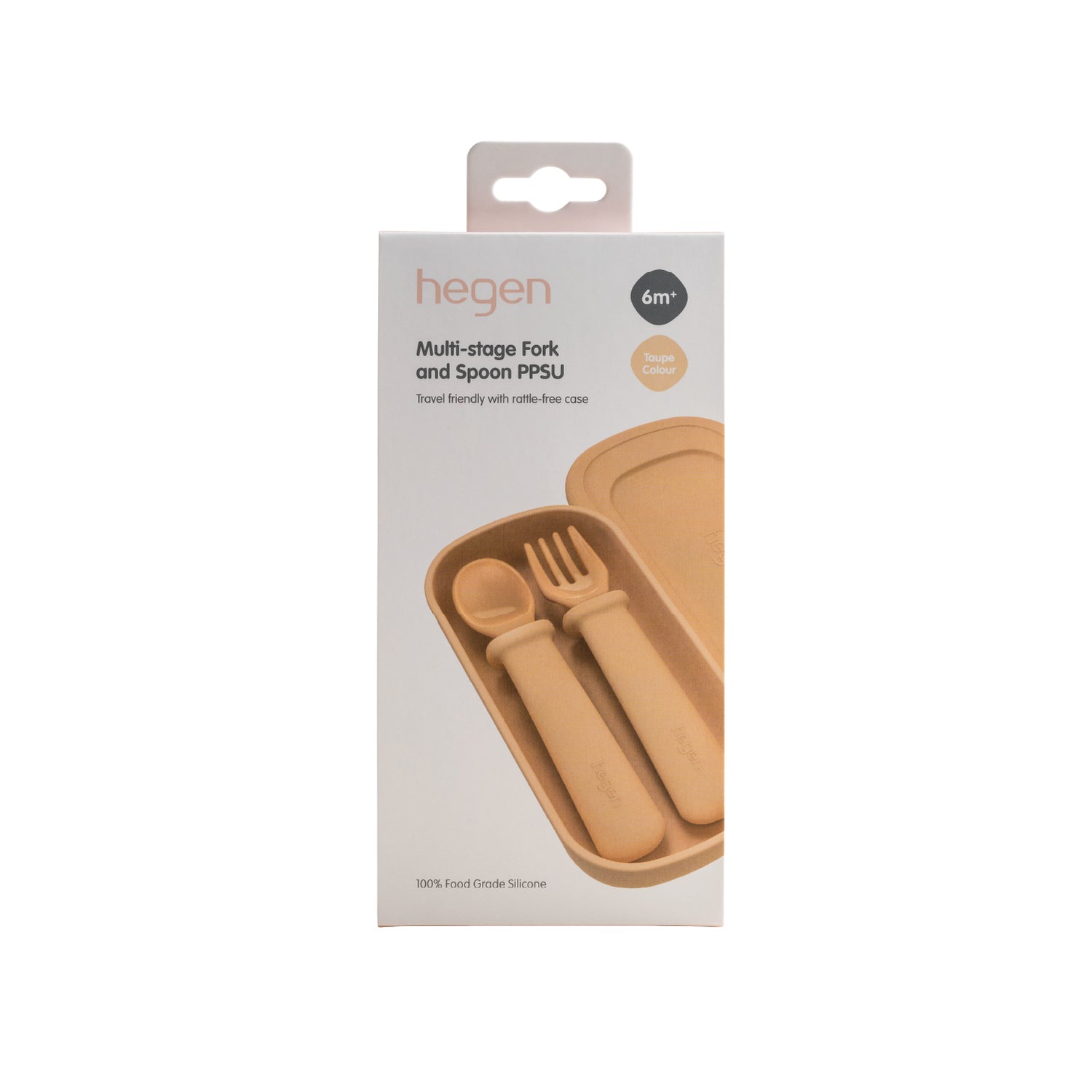 Hegen Multi-stage Fork and Spoon PPSU with Case Taupe